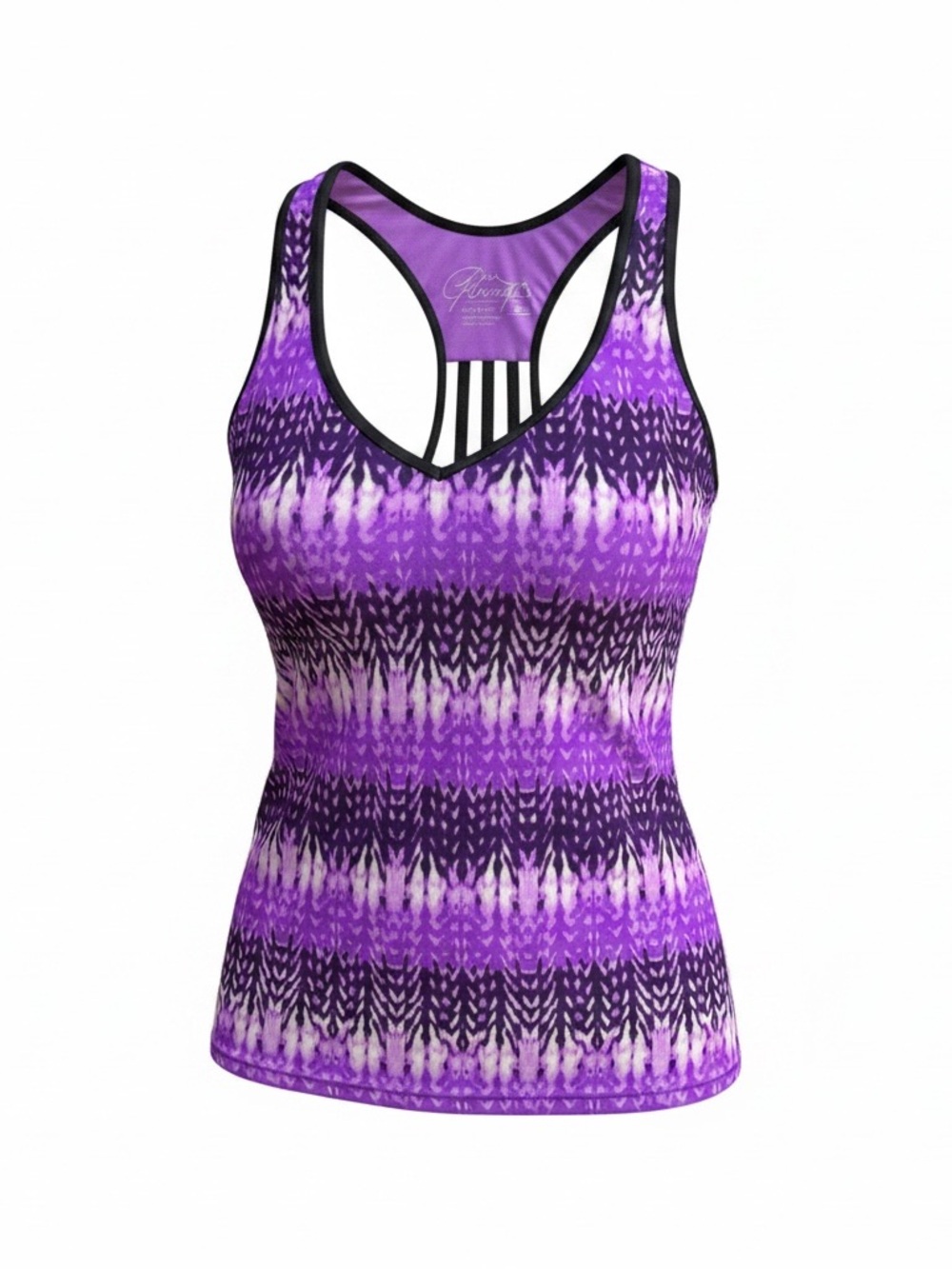 Gerry Weber Purple Racerback Sports Tank with Black Trim